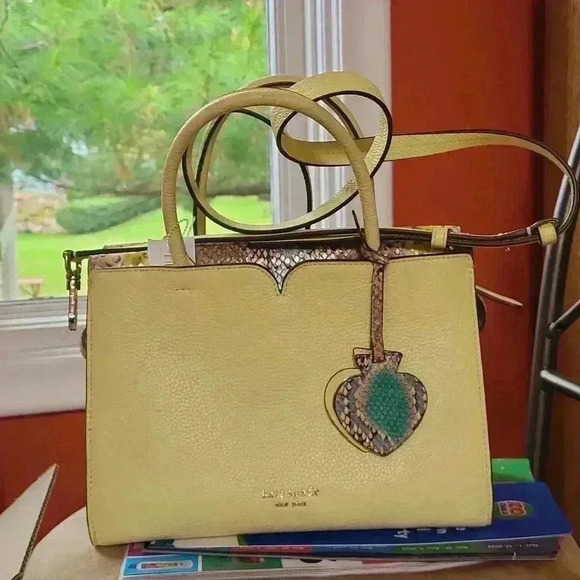 Kate spade Spencer Snake-embossed Medium satchel 👜 handbag - Picture 4 of 17